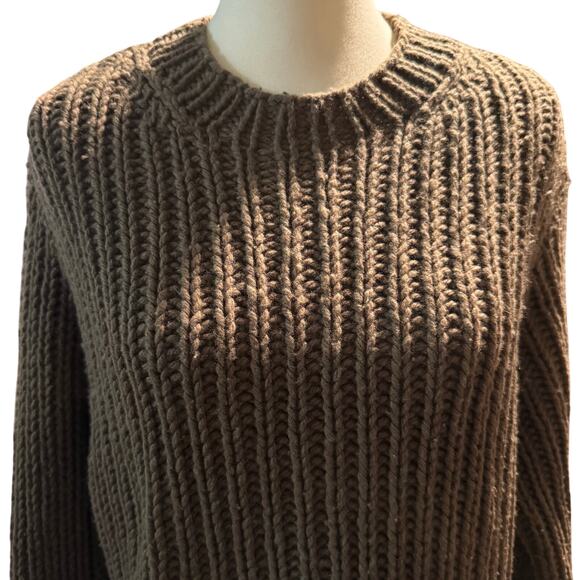 J.Crew Handknit Lambswool & Cashmere Blend Sweater, Brown, Women's Large - Picture 2 of 6